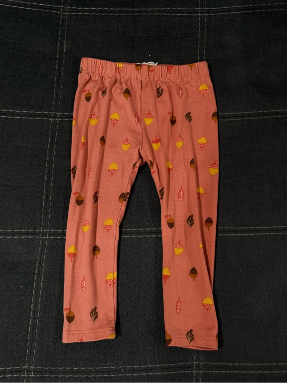 btween Cream Ruffle Top with Rust Accent Leggings - Picture 3 of 4